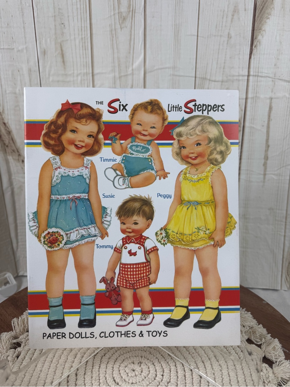 Paper Dolls ,clothes & toys- The Six little steppers.